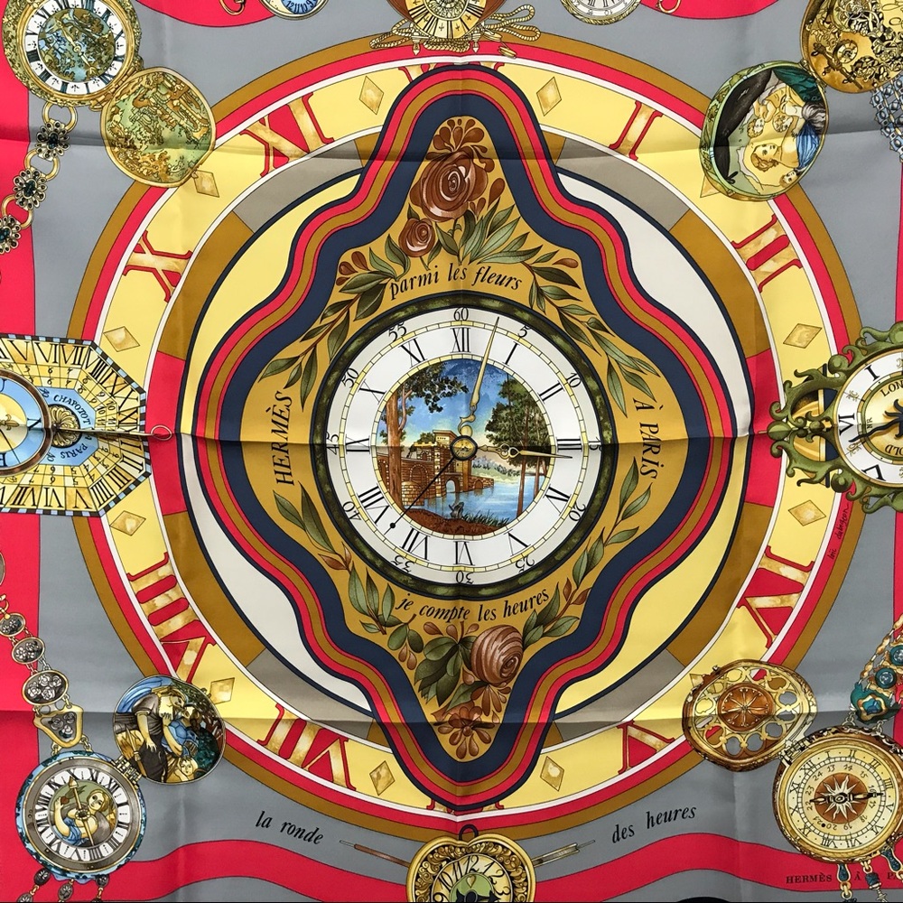 ❤️SOLD❤️ Hermes La Ronde Des Heures Scarf NWOT - Picture 3 of 8